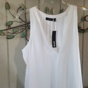 White top. Evening look, or casual